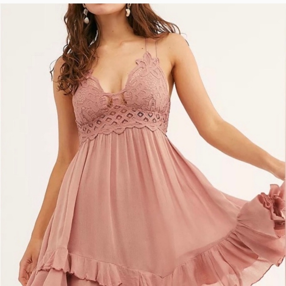 New Free People Adella Dress pink